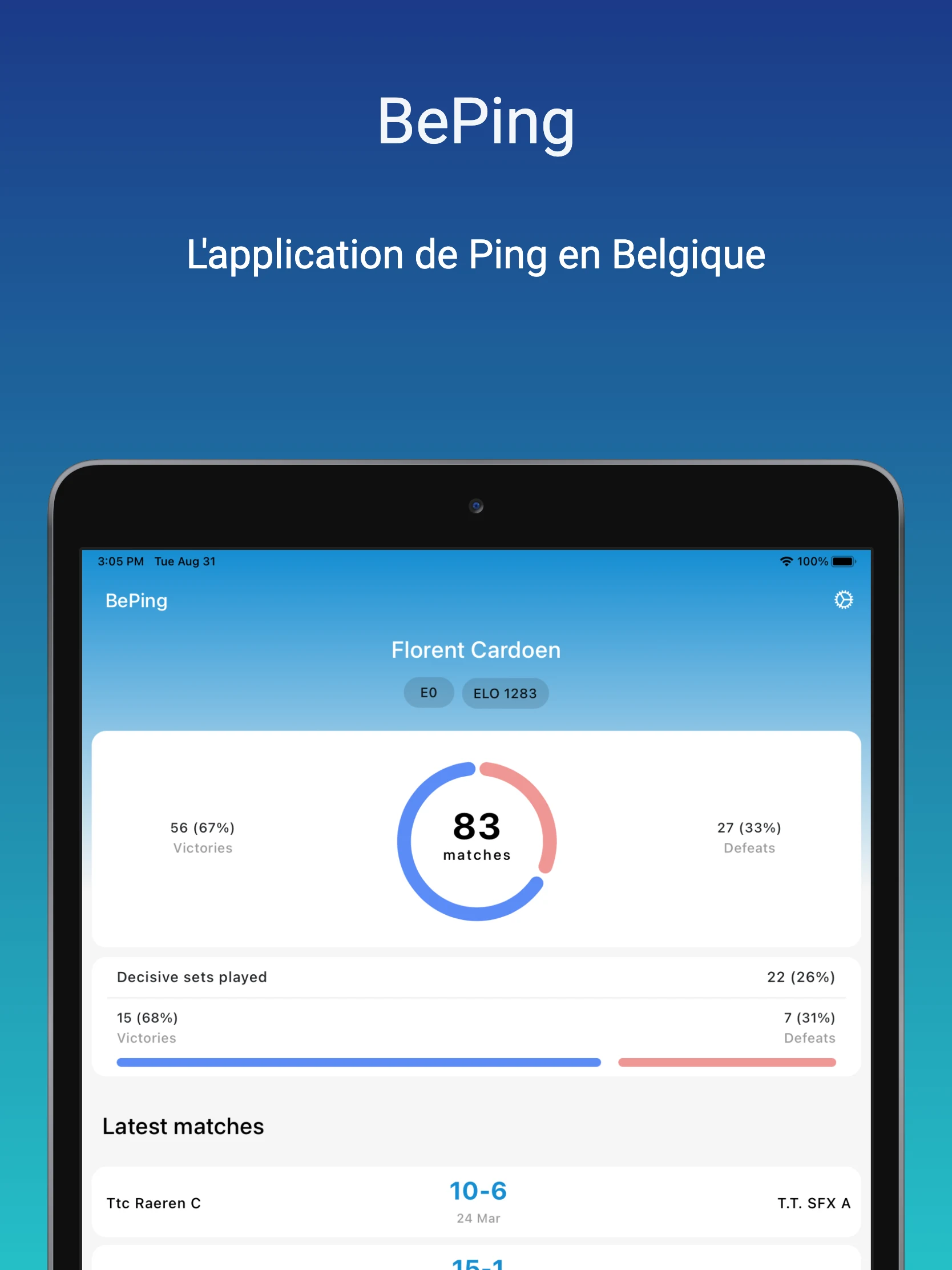 BePing – Table Tennis screenshot